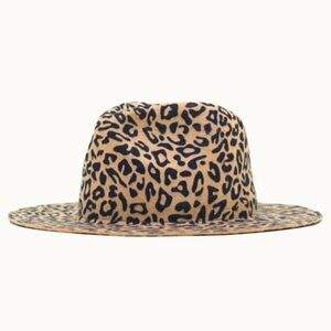 219. Leopard cool wool felt rancher hat